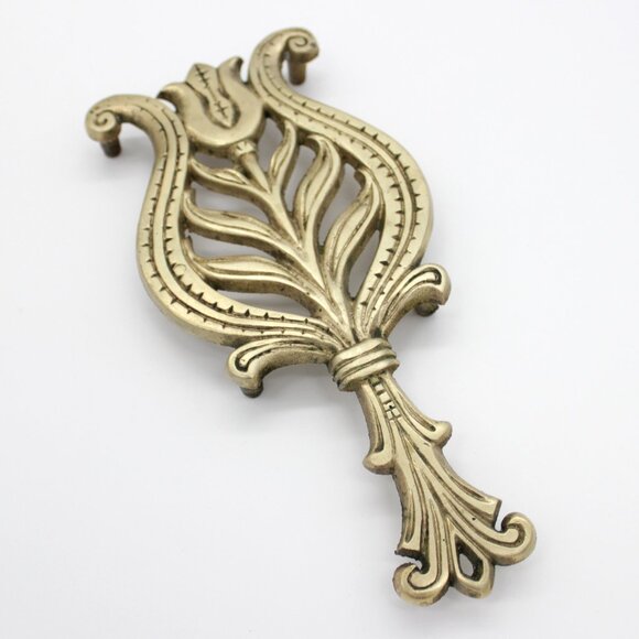 Vintage Wilton 8.5" Brass Trivet, Pot Holder - Picture 1 of 9